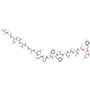 474404-99-4  L-Leucine,L-isoleucyl-L-alanyl-L-leucyl-L-valyl-L-valylglycyl-L-cysteinyl-L-leucyl-L-leucyl-L-prolyl-L-phenylalanyl-L-phenylalanyl-L-threonyl-L-leucyl-L-seryl-L-isoleucyl-L-cysteinyl-L-tyrosyl-