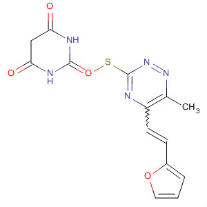 475631-51-7  4,6(1H,5H)-Pyrimidinedione,1-[5-[2-(2-furanyl)ethenyl]-6-methyl-1,2,4-triazin-3-yl]dihydro-2-thioxo-
