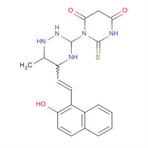 475631-54-0  4,6(1H,5H)-Pyrimidinedione,dihydro-1-[5-[2-(2-hydroxy-1-naphthalenyl)ethenyl]-6-methyl-1,2,4-triazin-3-yl]-2-thioxo-