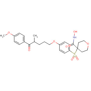 476182-11-3  2H-Pyran-4-carboxamide,tetrahydro-N-hydroxy-4-[[4-[[5-(4-methoxyphenyl)-4-methyl-5-oxopentyl]oxy]phenyl]sulfonyl]-