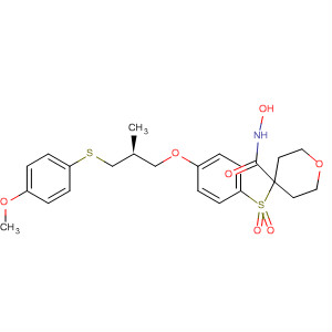 476182-74-8  2H-Pyran-4-carboxamide,tetrahydro-N-hydroxy-4-[[4-[(2S)-3-[(4-methoxyphenyl)thio]-2-methylpropoxy]phenyl]sulfonyl]-