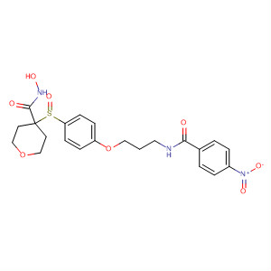 476183-32-1  2H-Pyran-4-carboxamide,tetrahydro-N-hydroxy-4-[[4-[3-[(4-nitrobenzoyl)amino]propoxy]phenyl]sulfonyl]-