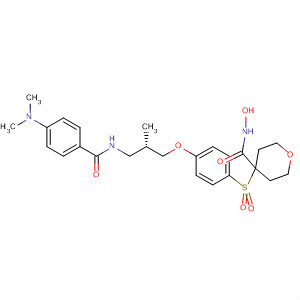 476183-44-5  2H-Pyran-4-carboxamide,4-[[4-[(2S)-3-[[4-(dimethylamino)benzoyl]amino]-2-methylpropoxy]phenyl]sulfonyl]tetrahydro-N-hydroxy-