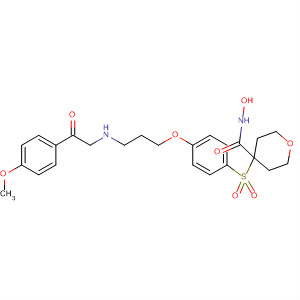 476183-55-8  2H-Pyran-4-carboxamide,tetrahydro-N-hydroxy-4-[[4-[3-[(4-methoxybenzoyl)methylamino]propoxy]phenyl]sulfonyl]-