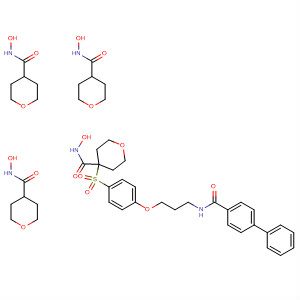 476183-57-0  2H-Pyran-4-carboxamide,4-[[4-[3-[([1,1'-biphenyl]-4-ylcarbonyl)amino]propoxy]phenyl]sulfonyl]tetrahydro-N-hydroxy-