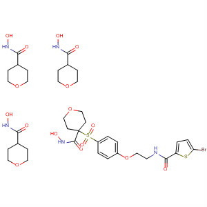 476183-90-1  2H-pirán-4-karboxamid,4-[[4-[2-[[(5-bróm-2-tienil)karbonil]amino]etoxi]fenil]szulfonil]tetrahidro-N-hidroxi-