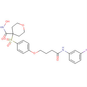 476184-37-9  2H-Pyran-4-carboxamide,tetrahydro-N-hydroxy-4-[[4-[4-[(3-iodophenyl)amino]-4-oxobutoxy]phenyl]sulfonyl]-