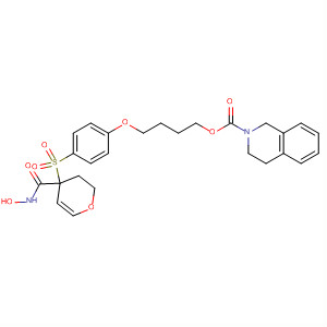 476184-66-4  2(1H)-Isoquinolinecarboxylic acid, 3,4-dihydro-,4-[4-[[tetrahydro-4-[(hydroxyamino)carbonyl]-2H-pyran-4-yl]sulfonyl]phenoxy]butyl ester