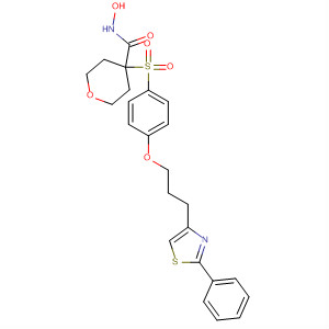 476185-10-1  2H-Pyran-4-carboxamide,tetrahydro-N-hydroxy-4-[[4-[3-(2-phenyl-4-thiazolyl)propoxy]phenyl]sulfonyl]-