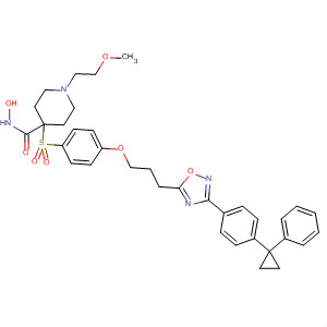 476185-71-4  4-Piperidinecarboxamide,N-hydroxy-1-(2-methoxyethyl)-4-[[4-[3-[3-[4-(1-phenylcyclopropyl)phenyl]-1,2,4-oxadiazol-5-yl]propoxy]phenyl]sulfonyl]-
