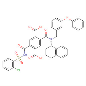 476489-59-5  1,4-Benzenedicarboxylic acid,2-[[[(2-chlorophenyl)sulfonyl]amino]carbonyl]-5-[[[(3-phenoxyphenyl)methyl][(1S)-1,2,3,4-tetrahydro-1-naphthalenyl]amino]carbonyl]-