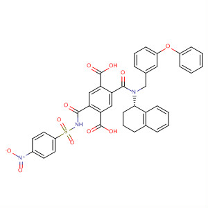 476489-65-3  1,4-Benzenedicarboxylic acid,2-[[[(4-nitrophenyl)sulfonyl]amino]carbonyl]-5-[[[(3-phenoxyphenyl)methyl][(1S)-1,2,3,4-tetrahydro-1-naphthalenyl]amino]carbonyl]-