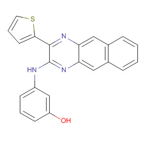 476636-93-8  Phenol, 3-[[3-(2-thienyl)benzo[g]quinoxalin-2-yl]amino]-