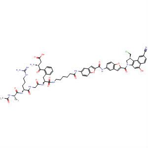 477209-58-8  L-Phenylalaninamide,N-acetyl-L-alanyl-L-arginylglycyl-L-a-aspartyl-N-[6-[[2-[[[2-[[(1S)-1-(chloromethyl)-8-cyano-1,2-dihydro-5-hydroxy-3H-benz[e]indol-3-yl]carbonyl]-5-benzofuranyl]amino]carbonyl]-5-benzofuranyl]amino]-6-oxohexyl]-