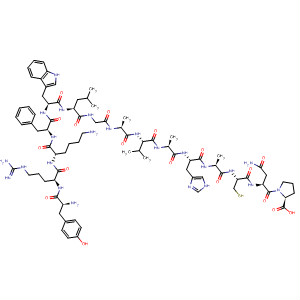 477322-02-4  L-Proline,L-tyrosyl-L-arginyl-L-lysyl-L-phenylalanyl-L-tryptophyl-L-leucylglycyl-L-alanyl-L-valyl-L-alanyl-L-histidyl-L-alanyl-L-cysteinyl-L-asparaginyl- 477322-02-4  L-Proline,L-tyrosyl-L-arginyl-L-lysyl-L-phenylalanyl-L-tryptophyl-L-leucylglycyl-L-alanyl-L-valyl-L-alanyl-L-histidyl-L-alanyl-L-cysteinyl-L-asparaginyl-
