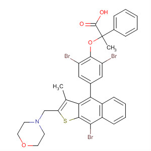 477528-55-5  Benzenepropanoic acid,a-[2,6-dibromo-4-[9-bromo-3-methyl-2-(4-morpholinylmethyl)naphtho[2,3-b]thien-4-yl]phenoxy]-