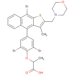 477528-56-6  Propanoic acid,2-[2,6-dibromo-4-[9-bromo-3-methyl-2-(4-morpholinylmethyl)naphtho[2,3-b]thien-4-yl]phenoxy]-