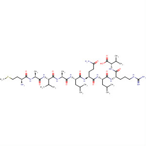 477562-06-4  L-Valine,L-methionyl-L-alanyl-L-valyl-L-alanyl-L-leucyl-L-glutaminyl-L-leucyl-L-arginyl- 477562-06-4  L-Valine,L-methionyl-L-alanyl-L-valyl-L-alanyl-L-leucyl-L-glutaminyl-L-leucyl-L-arginyl-