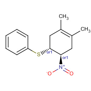 477565-63-2  Benzene, [[(1R,6R)-3,4-dimethyl-6-nitro-3-cyclohexen-1-yl]thio]-, rel-