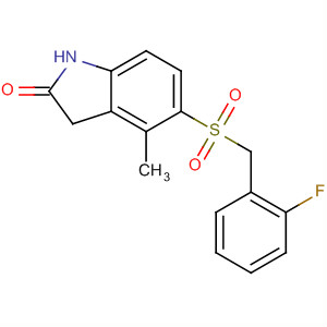 477573-46-9  2H-Indol-2-one,5-[[(2-fluorophenyl)methyl]sulfonyl]-1,3-dihydro-4-methyl-