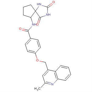 477581-60-5  Benzamide,N-(2,4-dioxo-1,3-diazaspiro[4.4]non-6-yl)-4-[(2-methyl-4-quinolinyl)methoxy]-