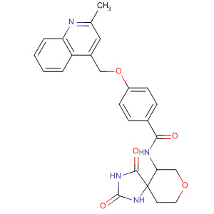 477581-86-5  Benzamide,N-(2,4-dioxo-8-oxa-1,3-diazaspiro[4.5]dec-6-yl)-4-[(2-methyl-4-quinolinyl)methoxy]-