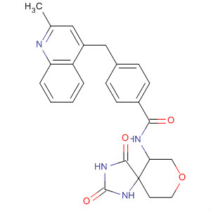 477581-90-1  Benzamide,N-(2,4-dioxo-8-oxa-1,3-diazaspiro[4.5]dec-6-yl)-4-[(2-methyl-4-quinolinyl)methyl]-