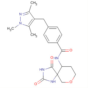 477582-08-4  Benzamide,N-(2,4-dioxo-7-oxa-1,3-diazaspiro[4.5]dec-10-yl)-4-[(1,3,5-trimethyl-1H-pyrazol-4-yl)methyl]-