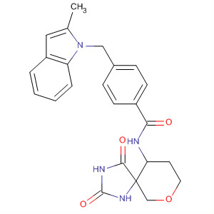 477582-15-3  Benzamide,N-(2,4-dioxo-7-oxa-1,3-diazaspiro[4.5]dec-10-yl)-4-[(2-methyl-1H-indol-1-yl)methyl]-