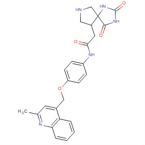 477582-23-3  1,3,7-Triazaspiro[4.4]nonane-9-acetamide,N-[4-[(2-methyl-4-quinolinyl)methoxy]phenyl]-2,4-dioxo-