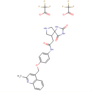 477582-24-4  1,3,7-Triazaspiro[4.4]nonane-9-acetamide,N-[4-[(2-methyl-4-quinolinyl)methoxy]phenyl]-2,4-dioxo-,bis(trifluoroacetate)