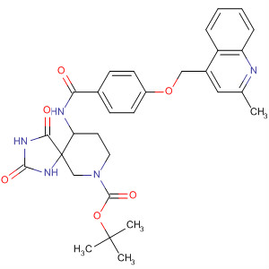 477582-96-0  1,3,7-Triazaspiro[4.5]decane-7-carboxylic acid,10-[[4-[(2-methyl-4-quinolinyl)methoxy]benzoyl]amino]-2,4-dioxo-,1,1-dimethylethyl ester