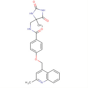 477583-05-4  Benzamide,N-[(4-methyl-2,5-dioxo-4-imidazolidinyl)methyl]-4-[(2-methyl-4-quinolinyl)methoxy]-