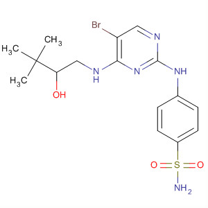 477590-39-9  4-[[5-βρωμο-4-[(2-υδροξυ-3,3-διμεθυλοβουτυλο)αμινο]-2-πυριμιδινυλο]αμινο]-βενζολοσουλφοναμίδιο·