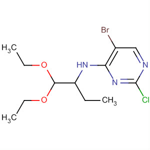 477593-03-6  4-Pyrimidinamine, 5-bromo-2-chloro-N-[1-(diethoxymethyl)propyl]-