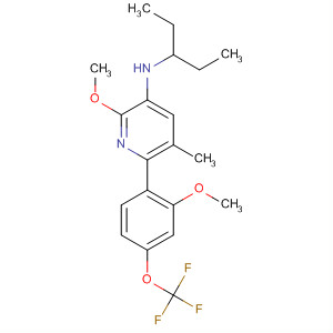 477597-63-0  3-Pyridinamine,N-(1-ethylpropyl)-2-methoxy-6-[2-methoxy-4-(trifluoromethoxy)phenyl]-5-methyl-