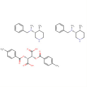 (2R,3R)-2,3-双[(4-甲基苯甲酰基)氧基]丁二酸和(3R,4R)-N,4-二甲基-1-(苯基甲基)-3-哌啶胺的化合物
