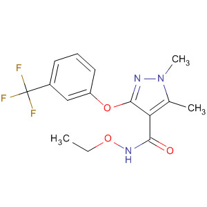 477698-56-9  1H-Pyrazole-4-carboxamide,N-ethoxy-1,5-dimethyl-3-[3-(trifluoromethyl)phenoxy]-