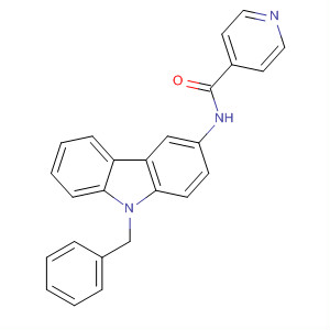 477699-97-1  4-Pyridinecarboxamide, N-[9-(phenylmethyl)-9H-carbazol-3-yl]-