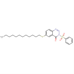 477704-80-6  1,2,3-Benzotriazin-4(3H)-one, 6-(dodecylthio)-3-(phenylsulfonyl)-