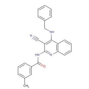 477706-72-2  Benzamide, N-[3-cyano-4-[(phenylmethyl)amino]-2-quinolinyl]-3-methyl-