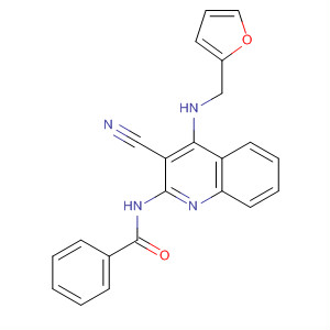 477707-01-0  Benzamide, N-[3-cyano-4-[(2-furanylmethyl)amino]-2-quinolinyl]-