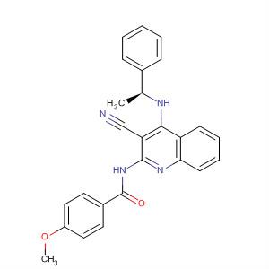477707-30-5  Benzamide,N-[3-cyano-4-[[(1S)-1-phenylethyl]amino]-2-quinolinyl]-4-methoxy-