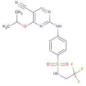 477722-70-6  Benzenesulfonamide,4-[[5-cyano-4-(1-methylethoxy)-2-pyrimidinyl]amino]-N-(2,2,2-trifluoroethyl)-