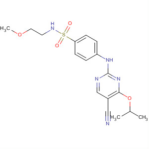 477722-72-8  benzensolfafamide,4-[[5-ciano-4-(1-metiletossi)-2-pirimidinil]ammino]-N-(2-metossietil)-