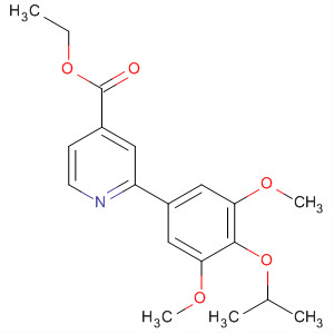 427886-50-8  4-Pyridinecarboxylic acid, 2-[3,5-dimethoxy-4-(1-methylethoxy)phenyl]-,ethyl ester