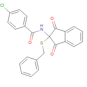 42913-68-8  Benzamide,4-chloro-N-[2,3-dihydro-1,3-dioxo-2-[(phenylmethyl)thio]-1H-inden-2-yl]-