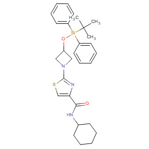 429667-20-9  4-Thiazolecarboxamide,N-cyclohexyl-2-[3-[[(1,1-dimethylethyl)diphenylsilyl]oxy]-1-azetidinyl]-