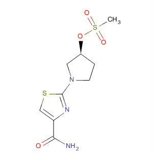 429668-17-7  4-Thiazolecarboxamide, 2-[(3S)-3-[(methylsulfonyl)oxy]-1-pyrrolidinyl]-