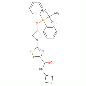 429668-91-7  4-Thiazolecarboxamide,N-cyclobutyl-2-[3-[[(1,1-dimethylethyl)diphenylsilyl]oxy]-1-azetidinyl]-